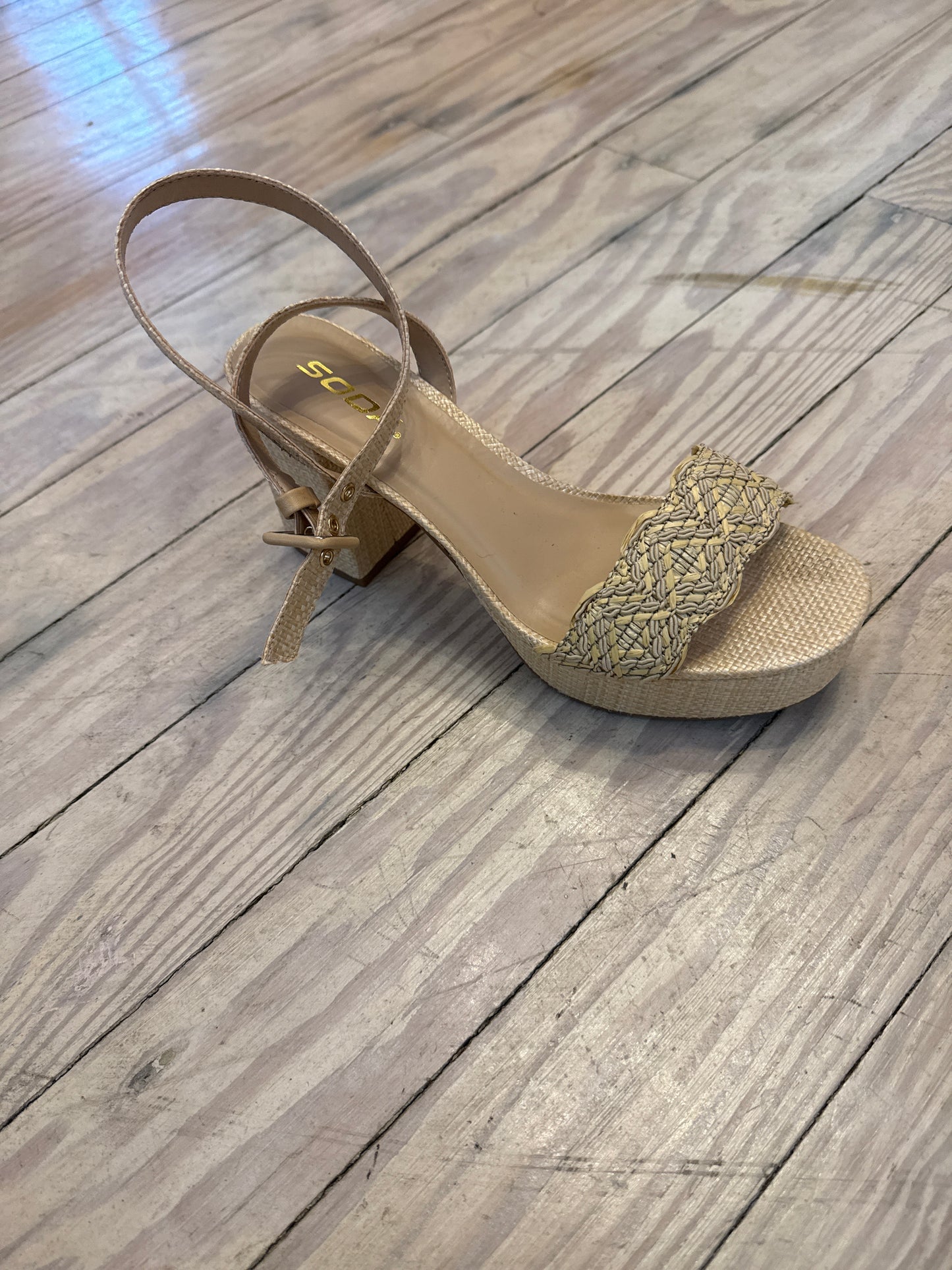 Natural Raffia Heel