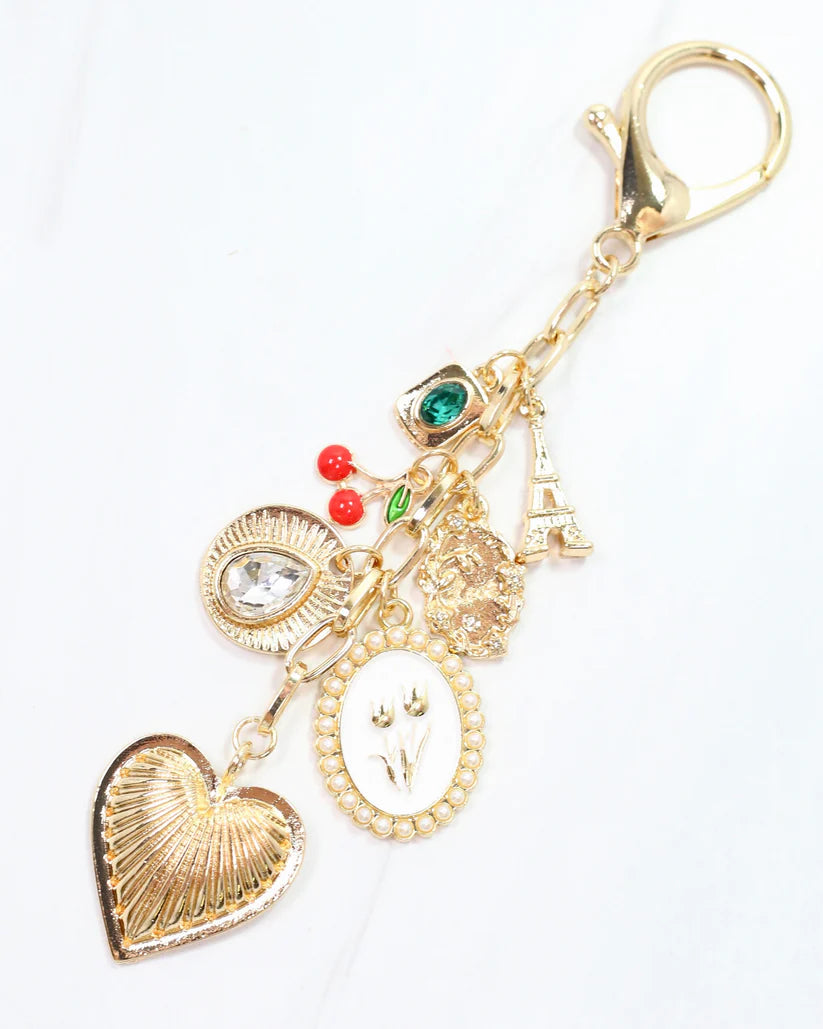 Have a Heart Bag Charm Gold
