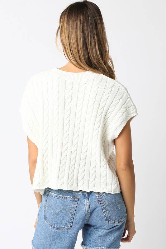 Alina Sweater Vest Top: Burgundy / Contemporary / M