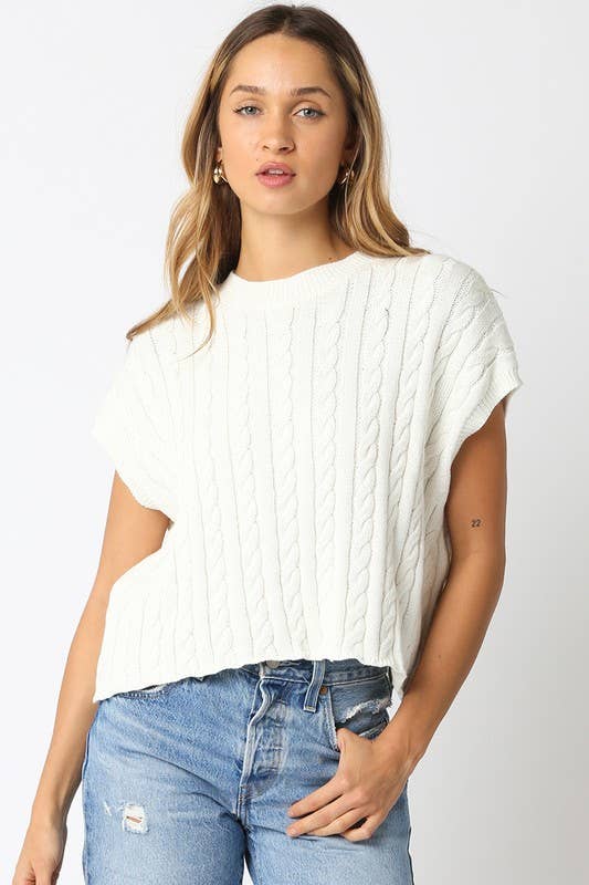 Alina Sweater Vest Top: Burgundy / Contemporary / M