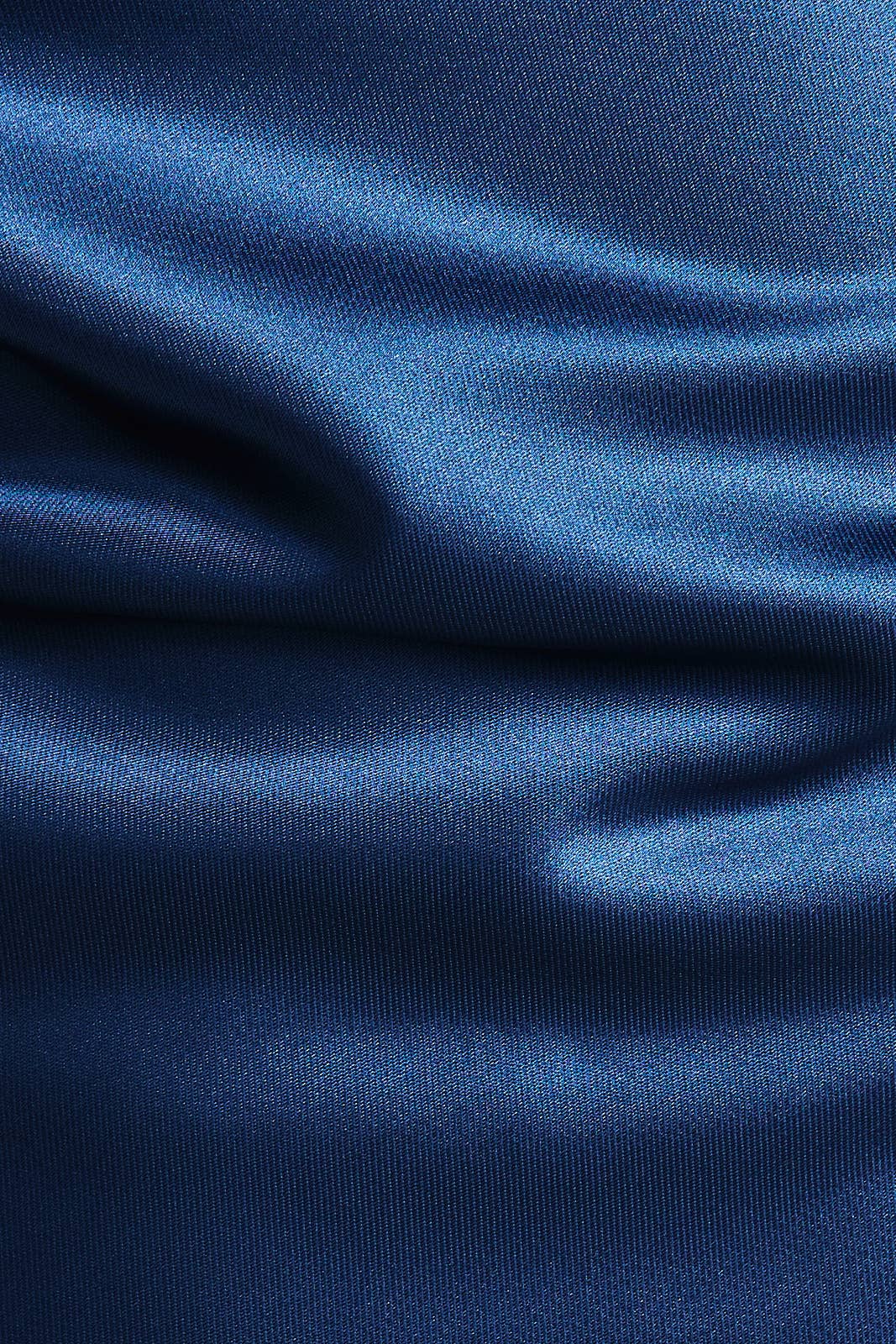 STRAPLESS SCARF DETAIL BIAS SATIN MIDI DRESS: HUNTER GREEN / XS