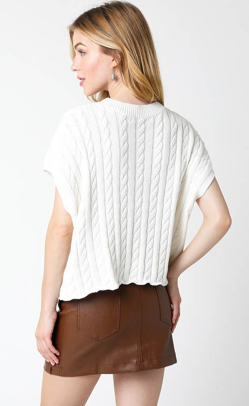 Alina Sweater Vest Top: Burgundy / Contemporary / L