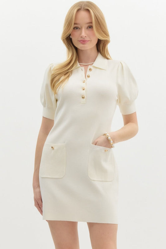 Isadora Ecru Mini Dress