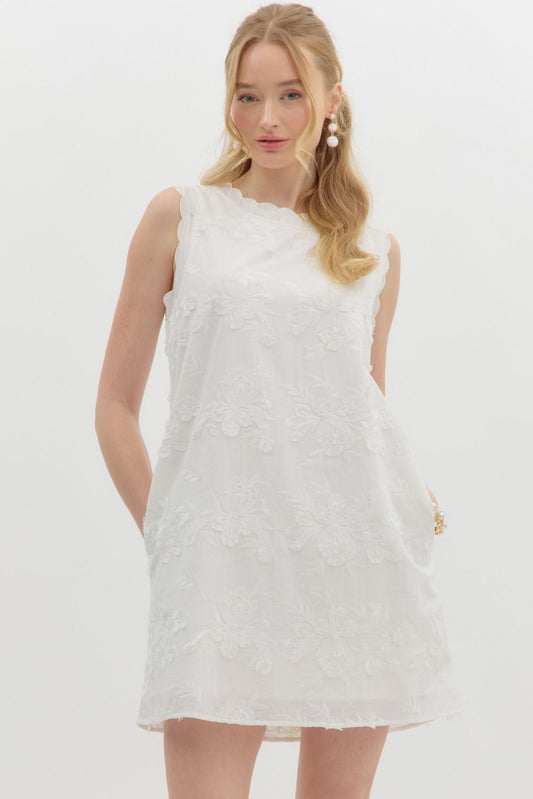 Rory Mini Dress in Off White