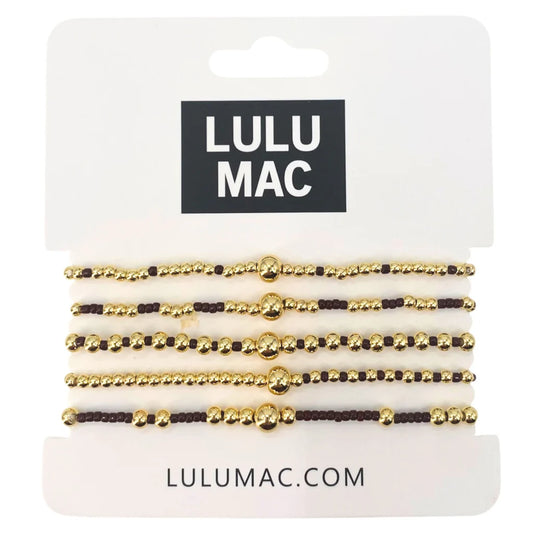 LULU MAC Maroon Bracelet Set