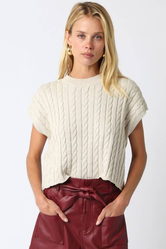 Alina Sweater Vest Top: Burgundy / Contemporary / L