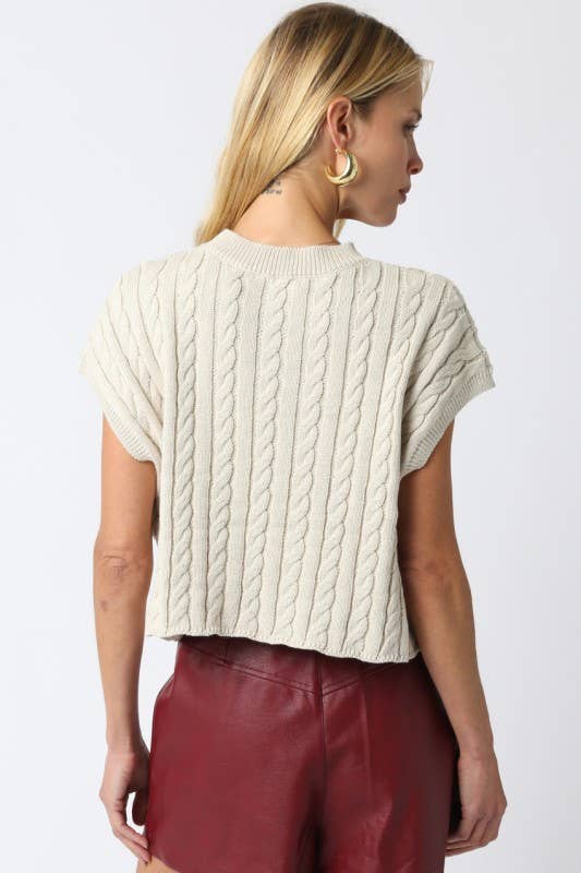 Alina Sweater Vest Top: Burgundy / Contemporary / M