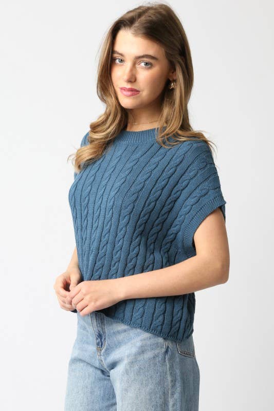 Alina Sweater Vest Top: Burgundy / Contemporary / L