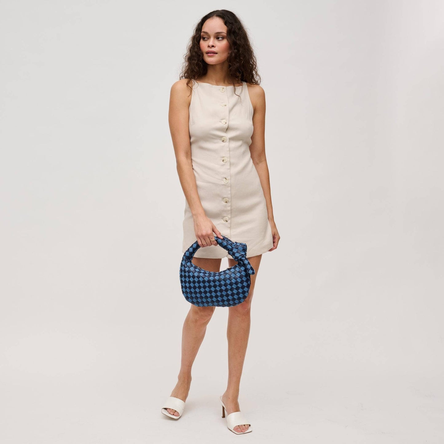 Lizbeth Woven Knot Clutch: Black