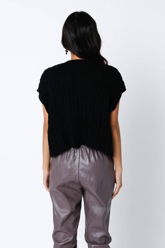 Alina Sweater Vest Top: Burgundy / Contemporary / M