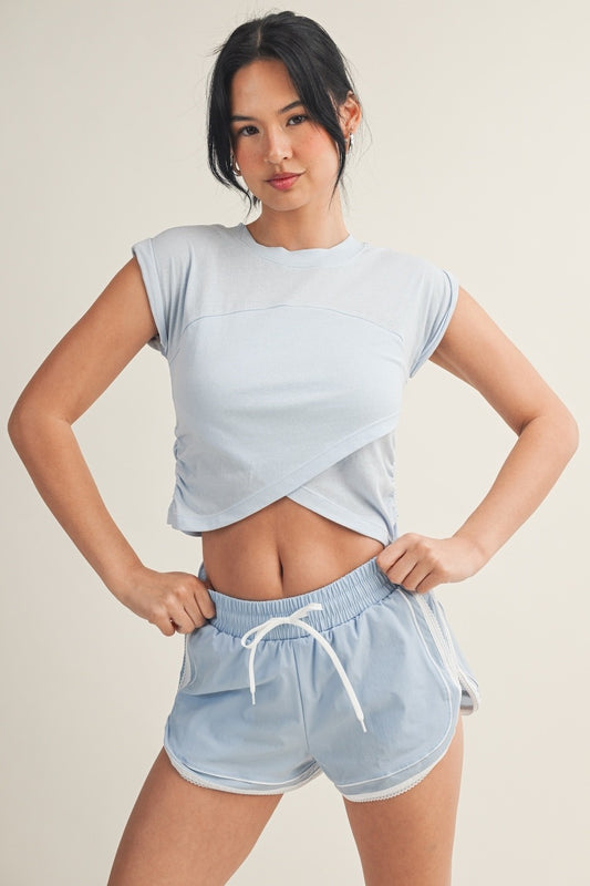 Blues Crossover Top